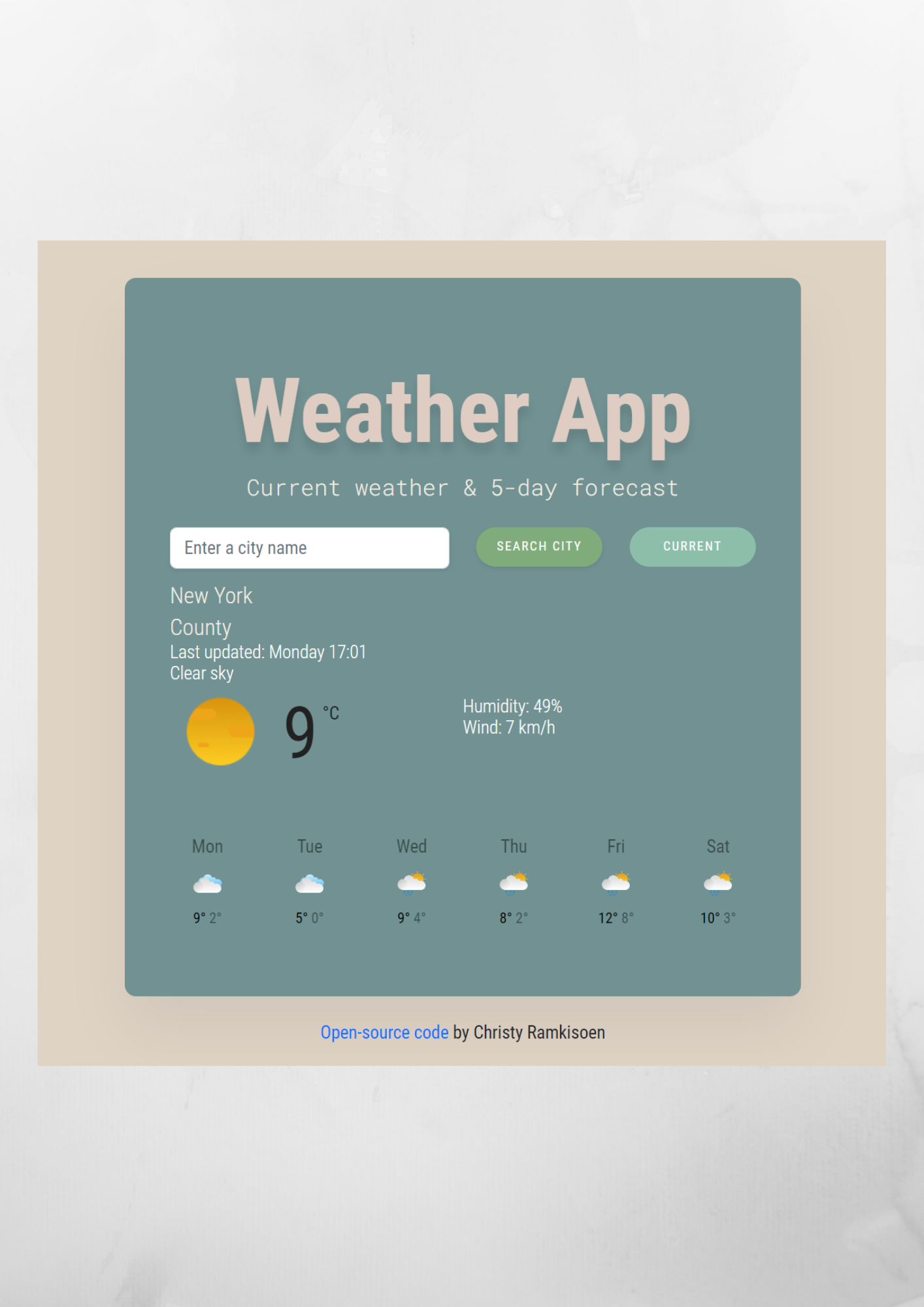 Weather project preview